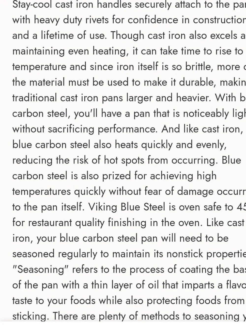 Viking Blue Carbon Steel 2-PC Pre-Seasoned Fry Pan Set
